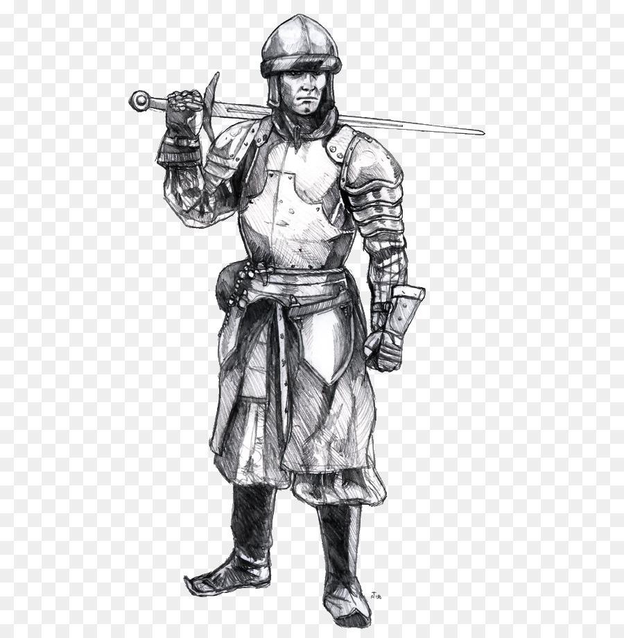 Средневековый солдат скетч