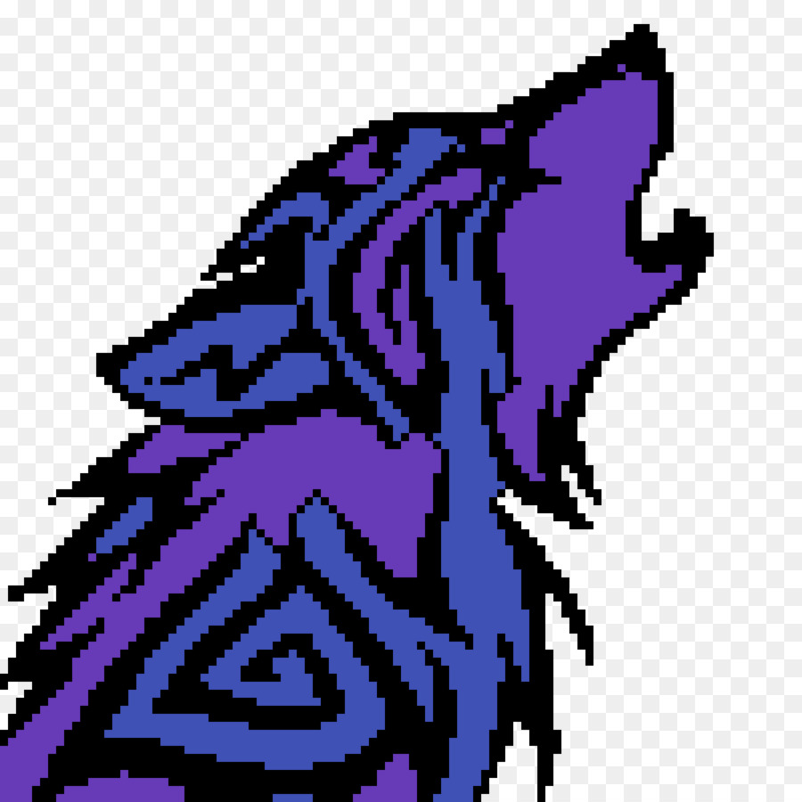 Пиксельный рисунок волка