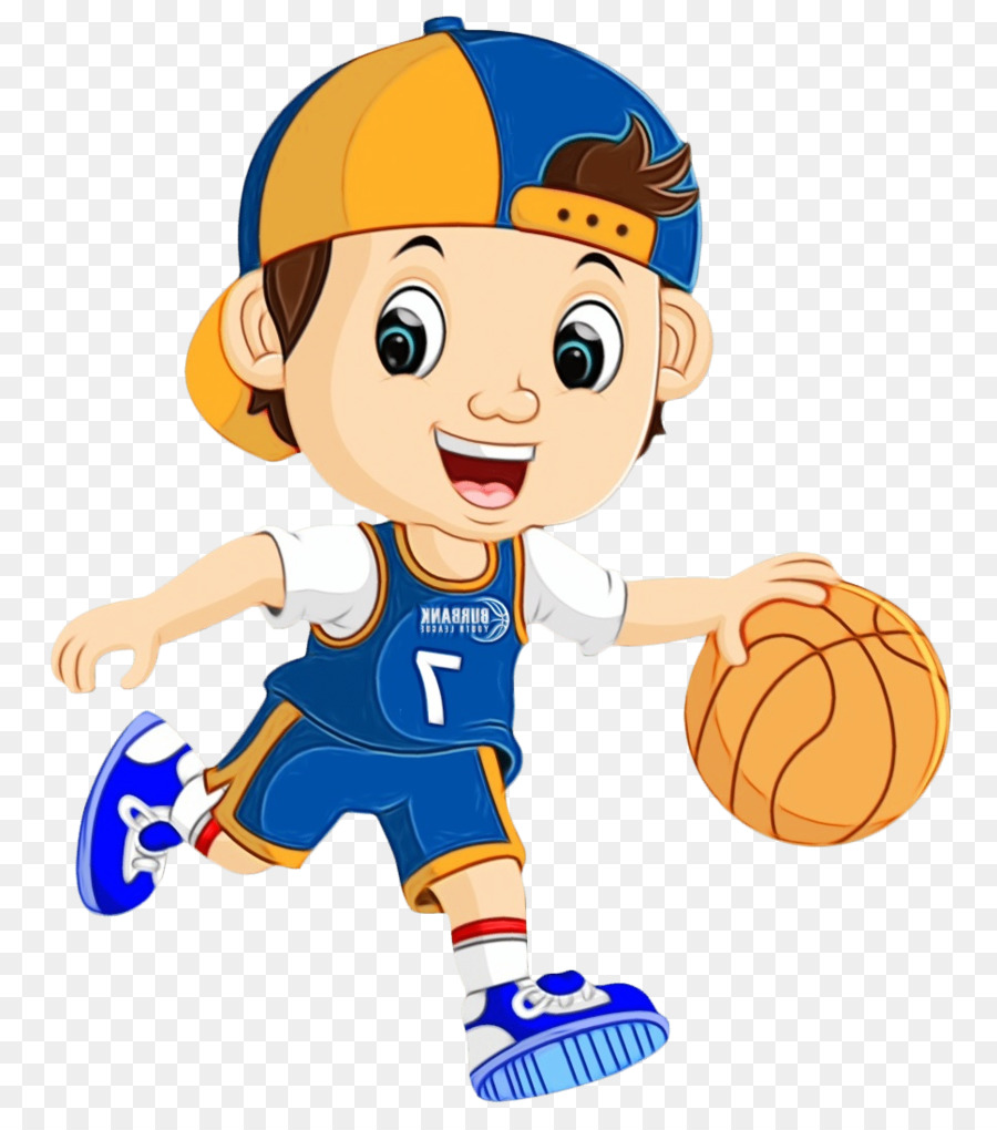 Playing Basketball cartoon